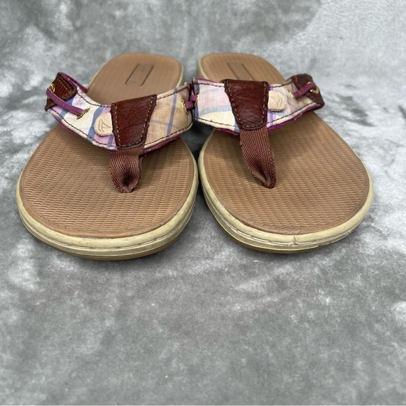 Sperry Top-Sider Plaid Flip Flop Sandals Women's Size 7 1/2 - Picture 2 of 9